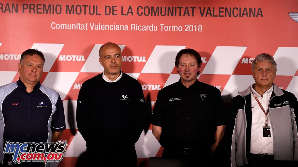 MotoGP Valencia Conf Trevor Morris Corrado Cecchinelli Stuart Wood Marco Venturi MotoGP Valencia Conf Trevor Morris Corrado Cecchinelli Stuart Wood Marco Venturi