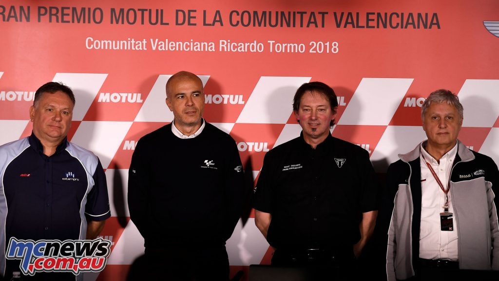 MotoGP Valencia Conf Trevor Morris Corrado Cecchinelli Stuart Wood Marco Venturi