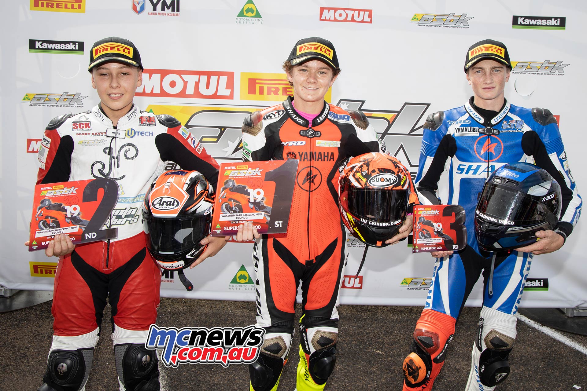 ASBK TBG ASBK Round Wakefield Park SS Round Podium John Lytris Max Stauffer Locky Taylor A