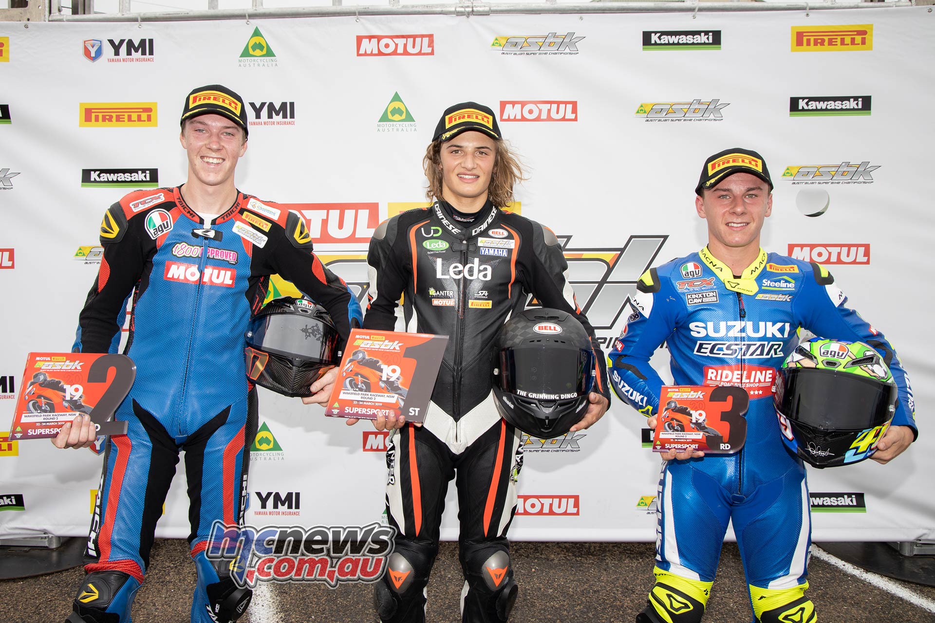 ASBK TBG ASBK Round Wakefield Park SS Sunday Nic Liminton Round Podium Broc Pearson Tom Toparis Reid Battye A