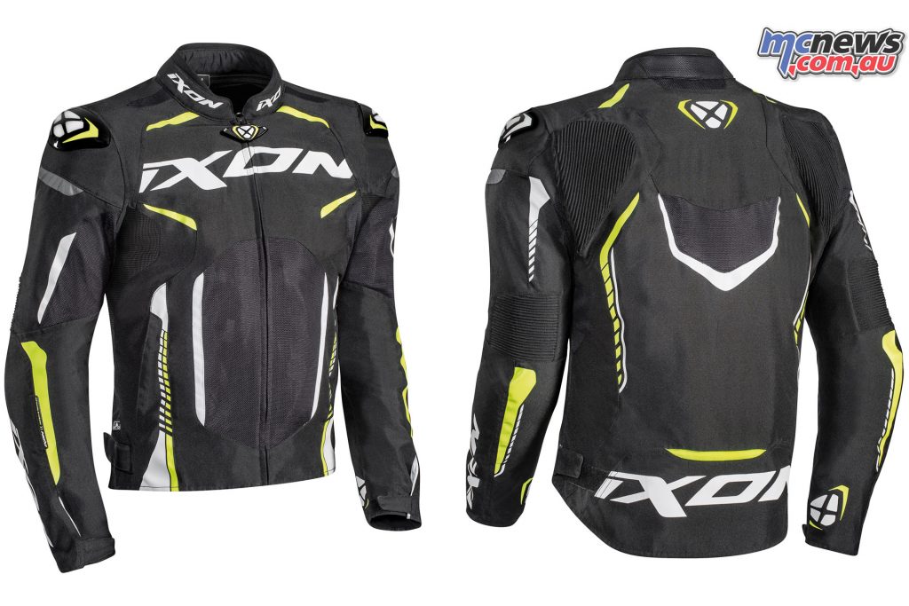 Ixon Gyre Jacket noir blanc jaune vif face Ixon Gyre Jacket noir blanc jaune vif face