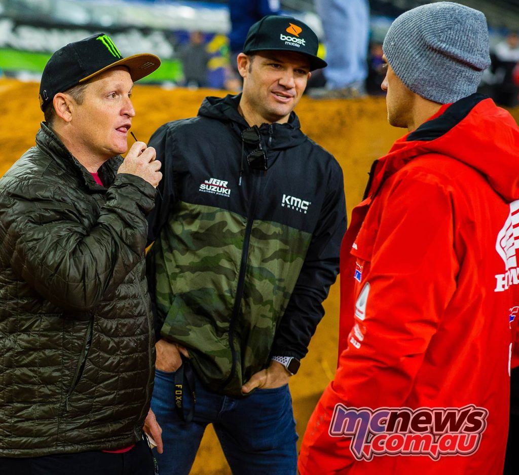 AMA SX Rnd Texas Ricky Carmichael Chad Reed Pits JK SX Arlington