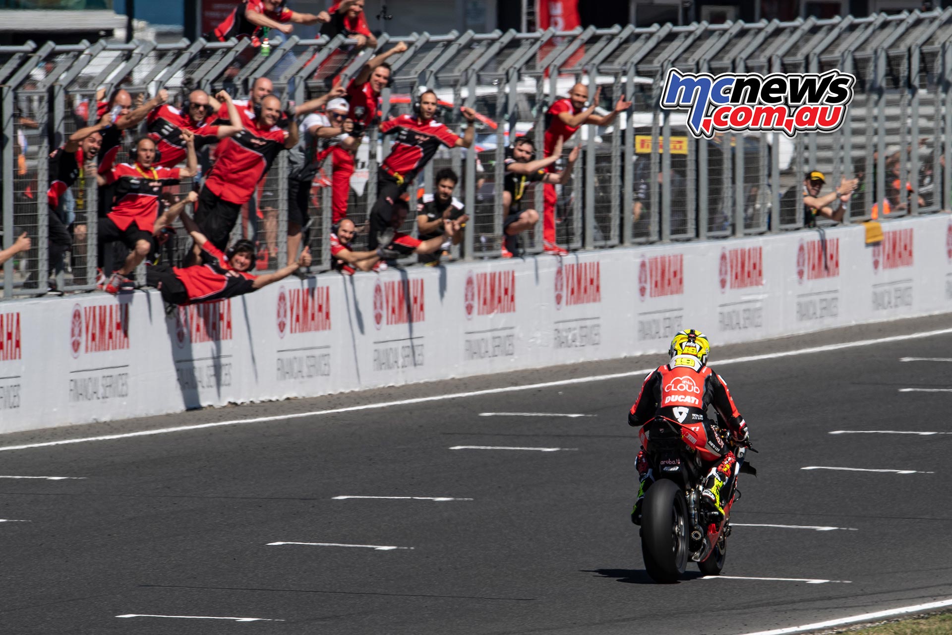 WSBK Rnd Race Alvaro Bautista ..first victory for the Ducati Panigale VR in world superbike