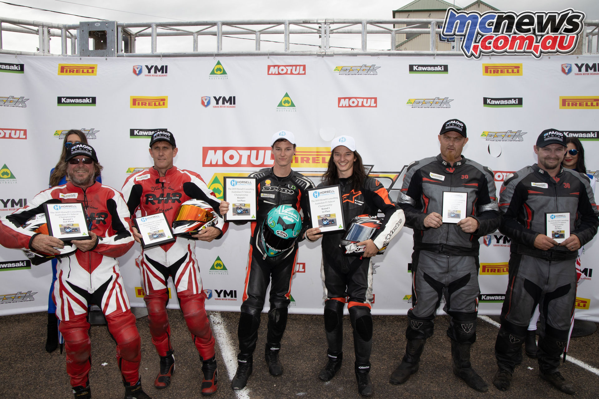 ASBK Wakefield Park Round Sun F Sidecar Podium