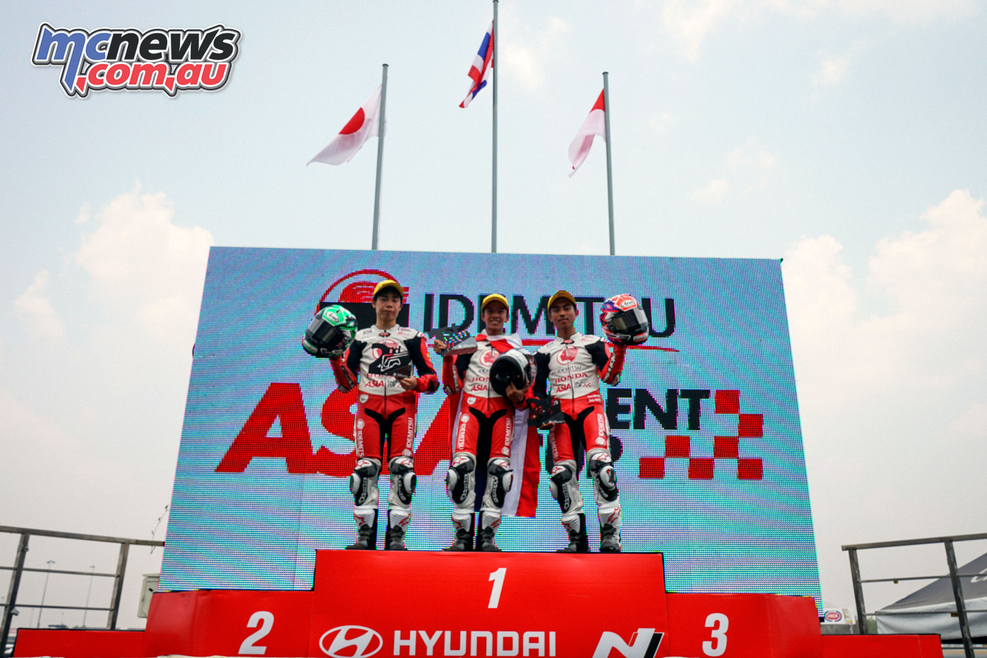 Asia Talent Cup Rnd Thailand Race Podium Asia Talent Cup Rnd Thailand Race Podium