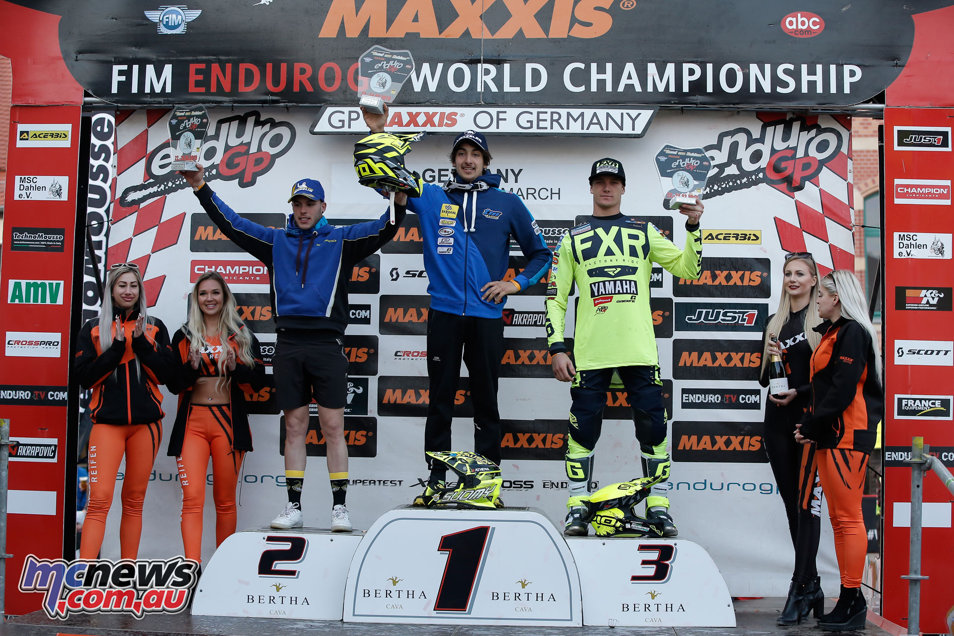 EnduroGP Rnd Germany Junior Day podium EnduroGP Rnd Germany Junior Day podium