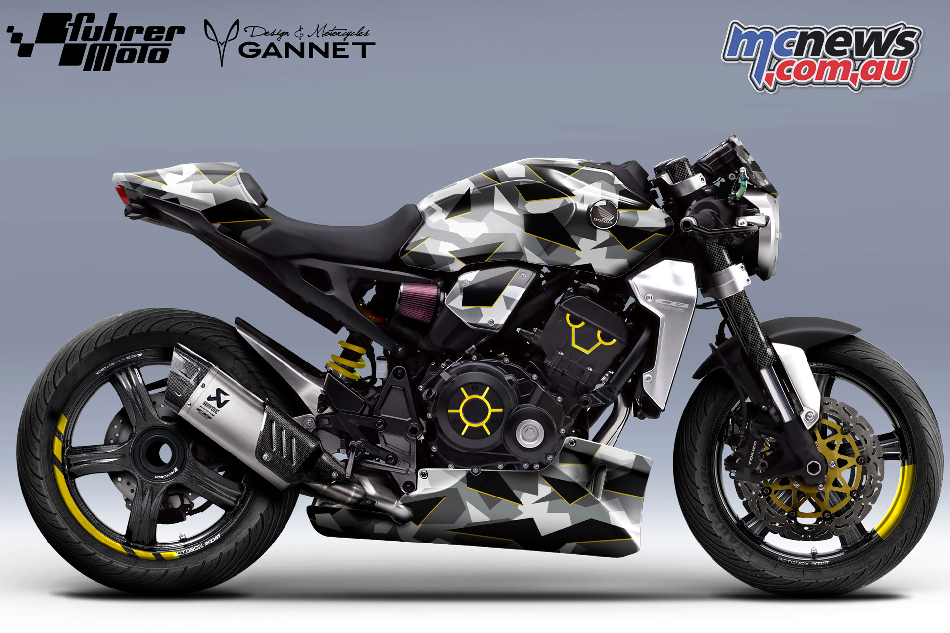 Fuhrer Moto Gannet Honda CBR Design Rendering