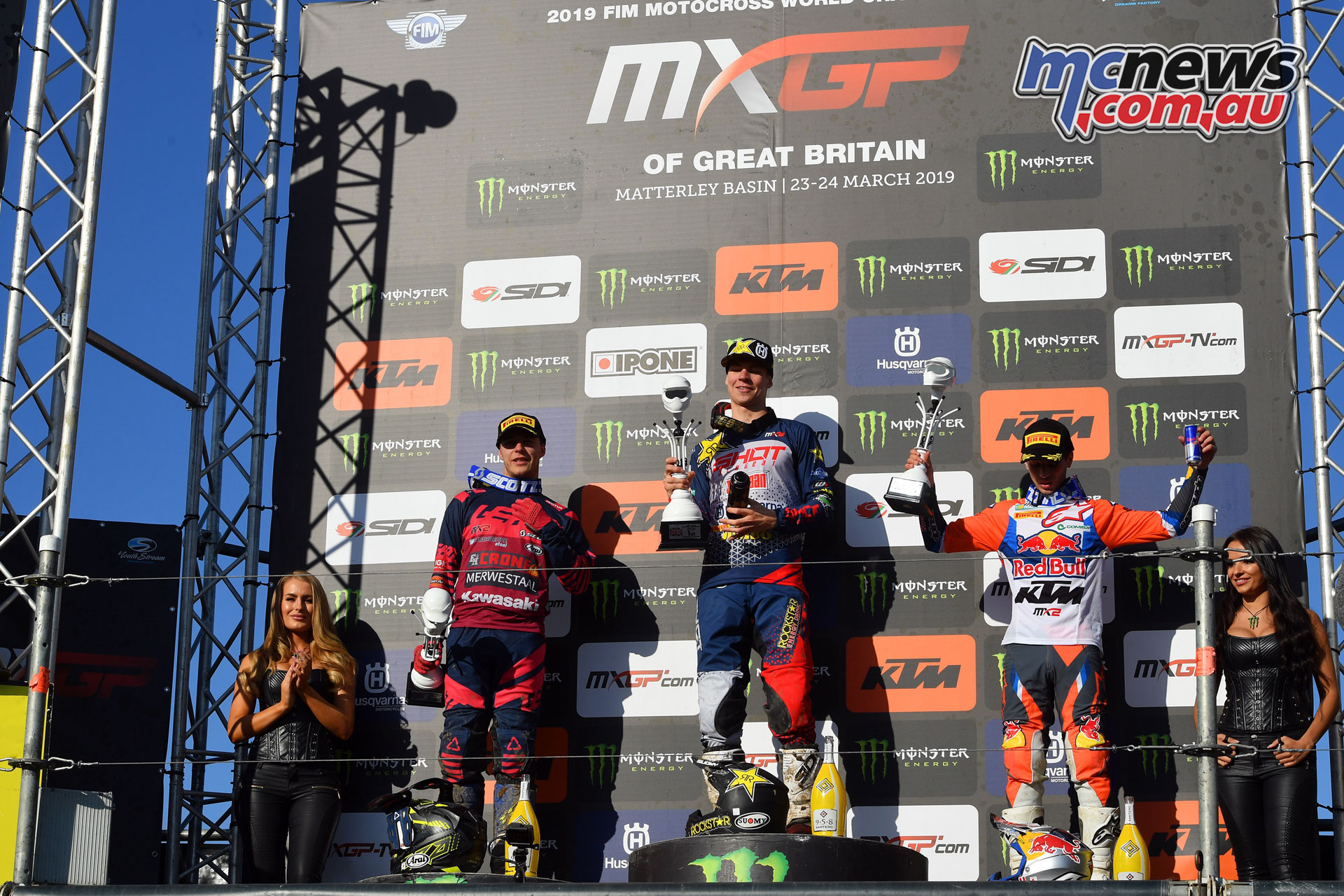 MXGP UK olsen podium MXGP UK olsen podium
