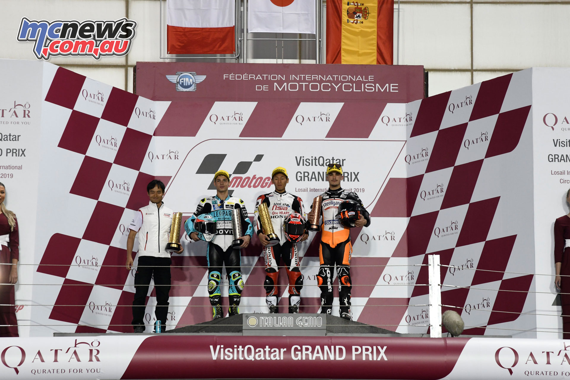 MotoGP Qatar Rnd Moto Podium