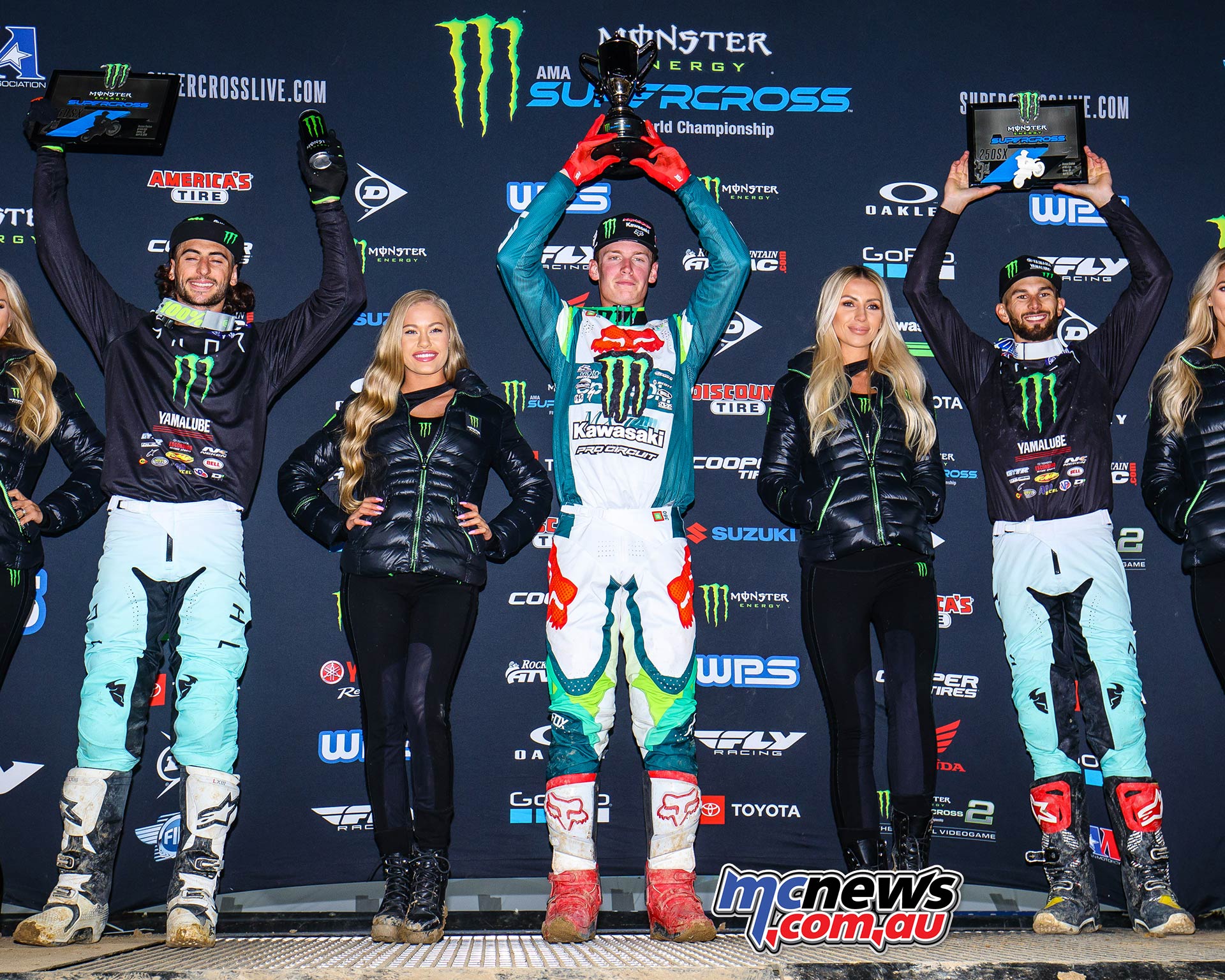 AMA SX Rnd Denver Cianciarulo Ferrandis Nichols Podium JK SX Denver