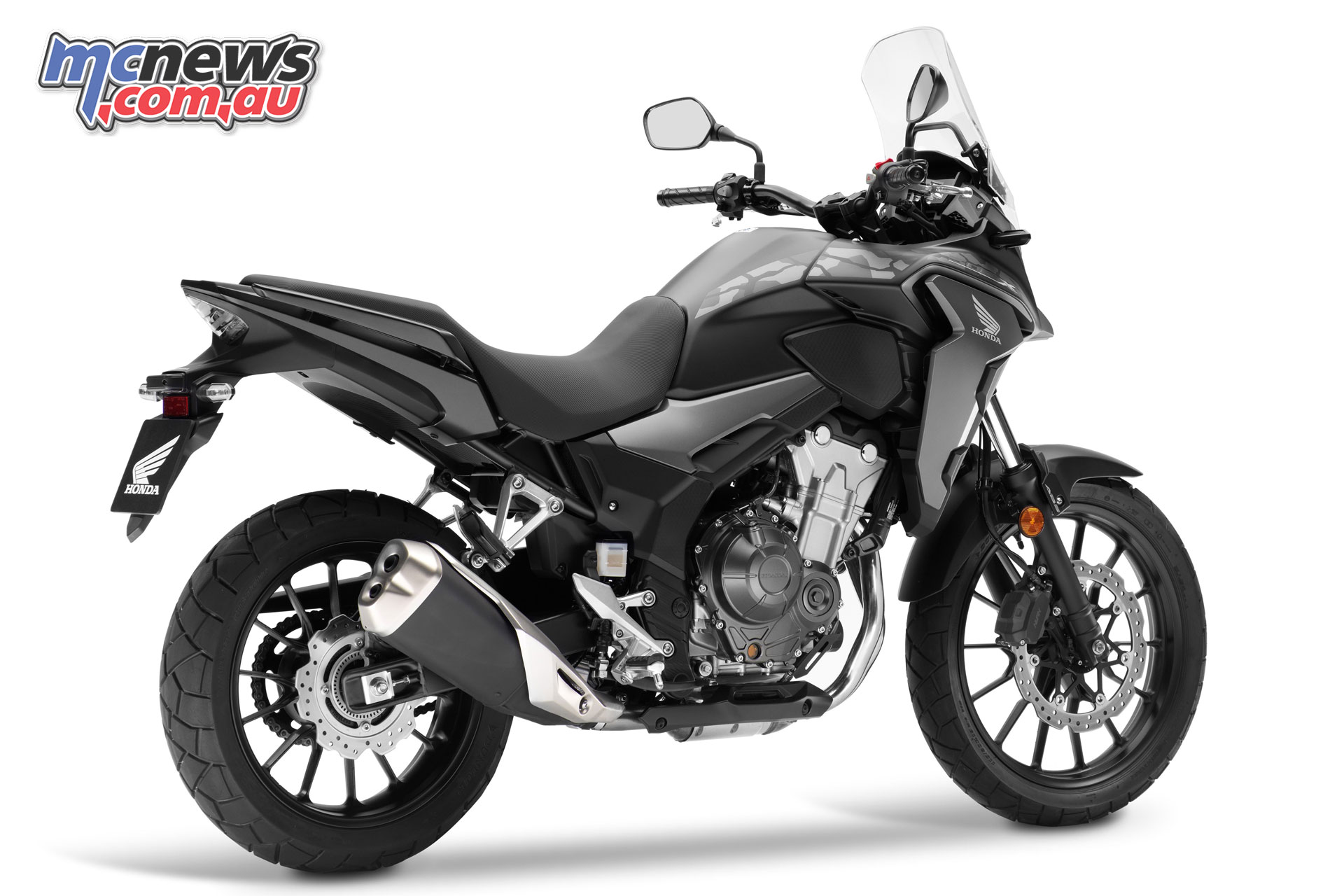 The 2019 Honda CB500X also features a new rear shock and longer suspension travel