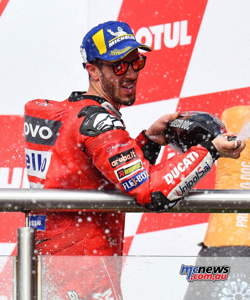 MotoGP Rnd Argentina Dovizioso Spray