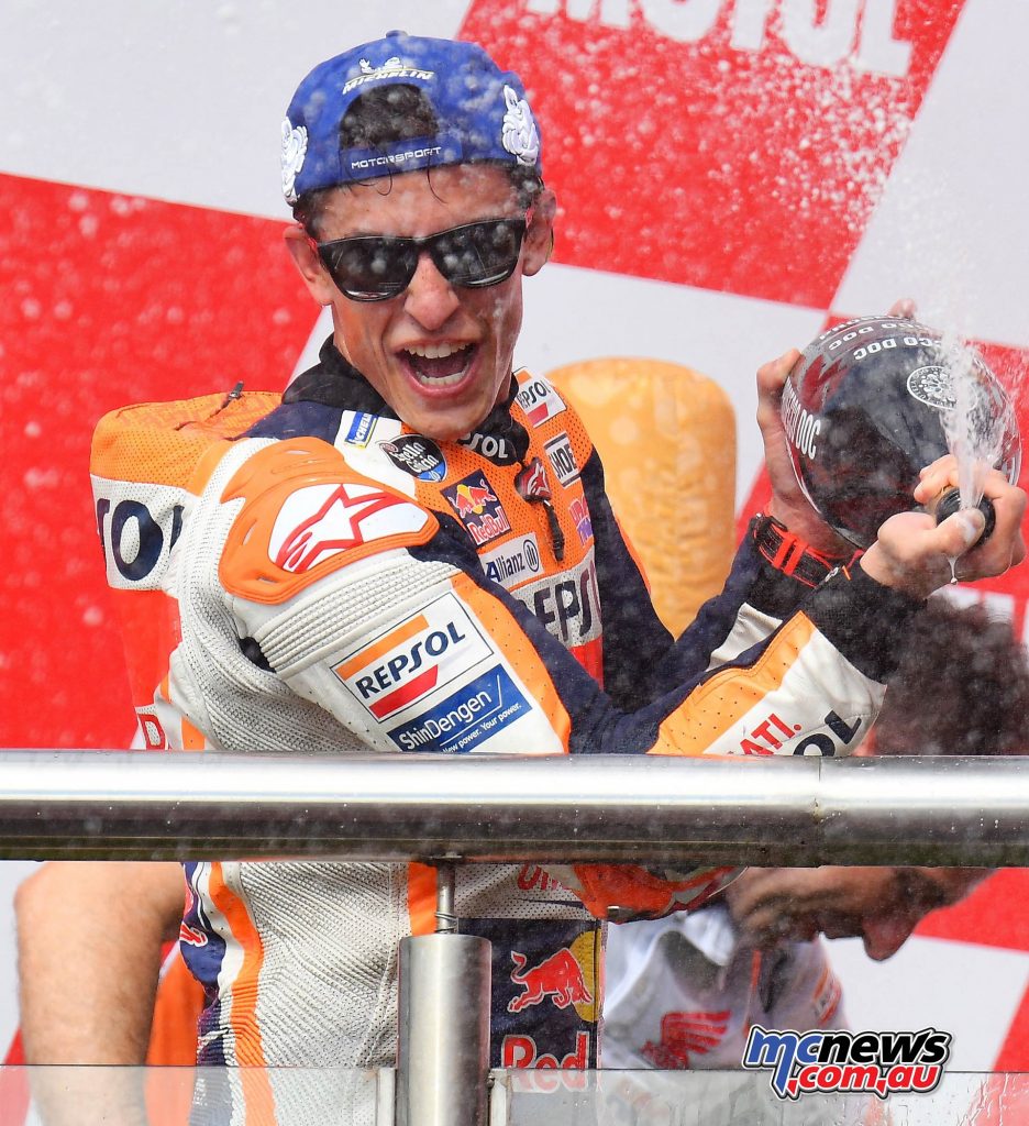 MotoGP Rnd Argentina Marquez Spray