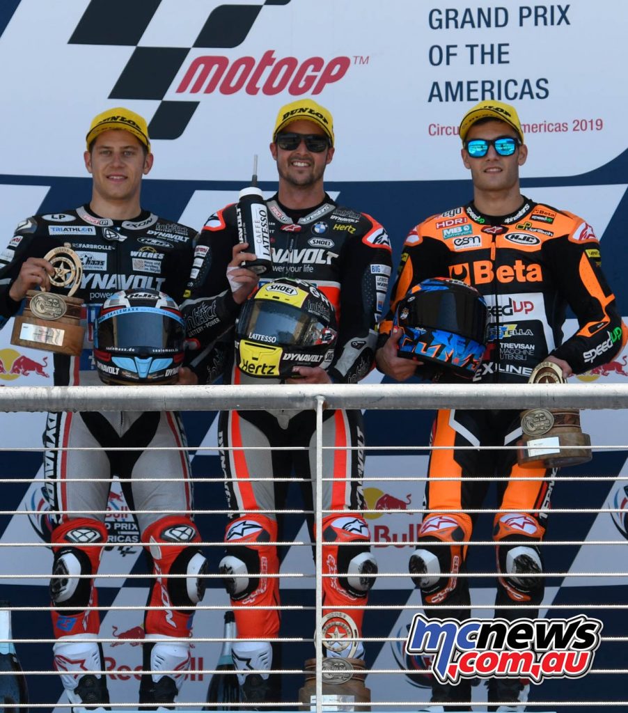 MotoGP Rnd COTA Podium Moto Schrötter Lüthi Navarro