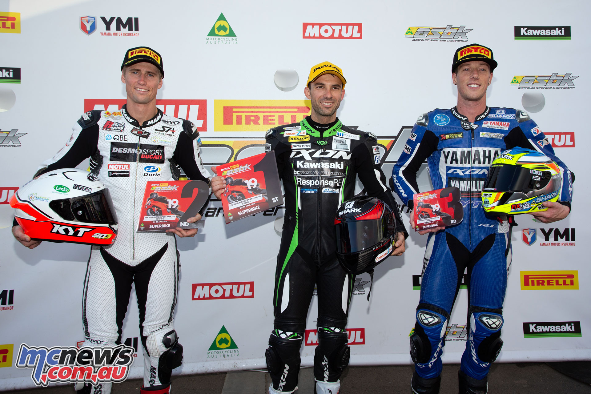 ASBK TBG ASBK Round The Bend SBK Round Podium Mike jones Bryan Staring Cru Halliday TBG