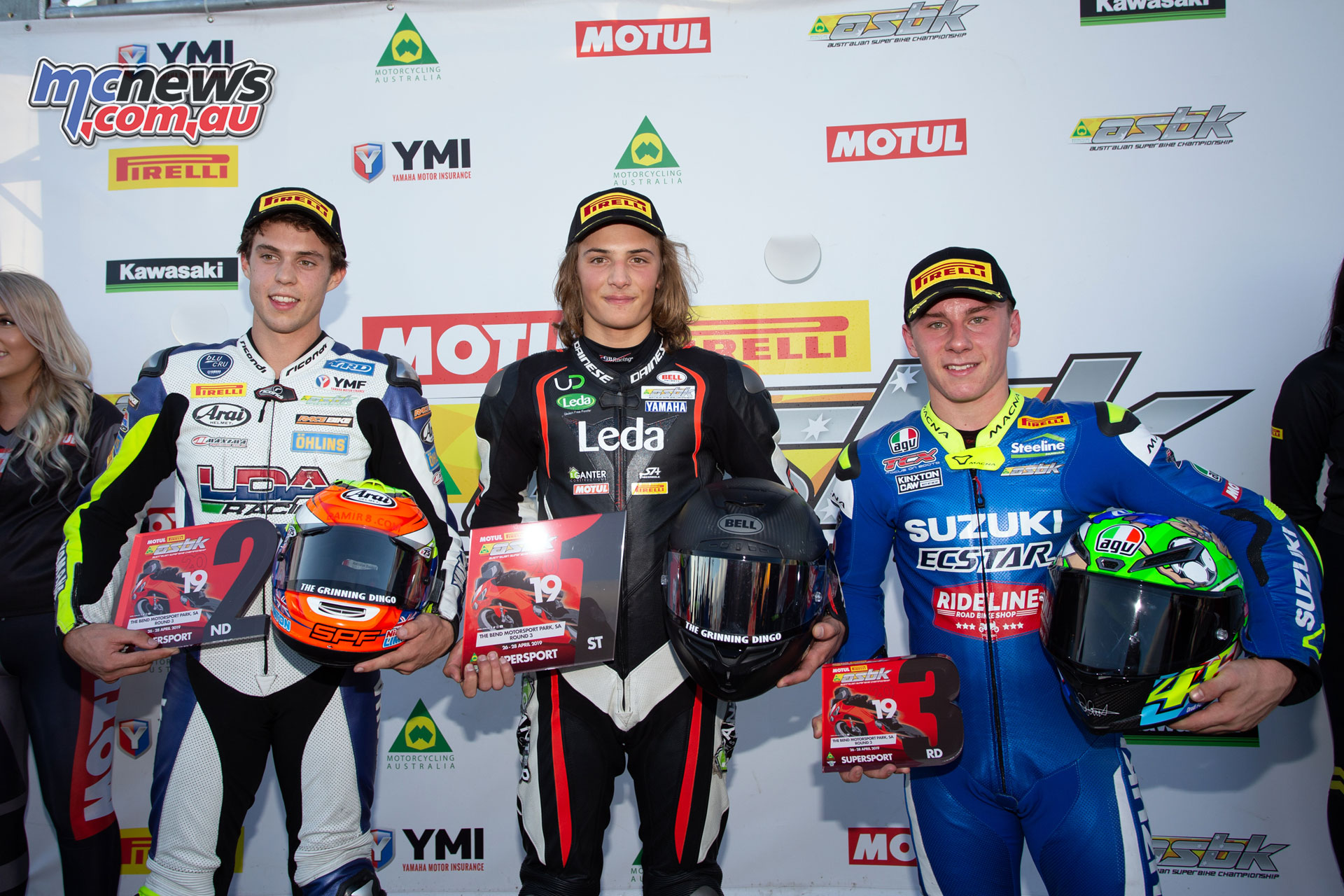 ASBK TBG ASBK Round The Bend SS Podium Nic Liminton Tom Toparis Reid Battye TBG