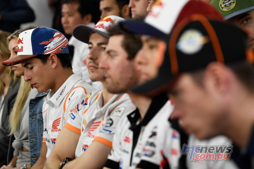 Nicky Hayden Riders including Marquez Lorenzo Crutchlow Nakagami and Rabat were in attendance
