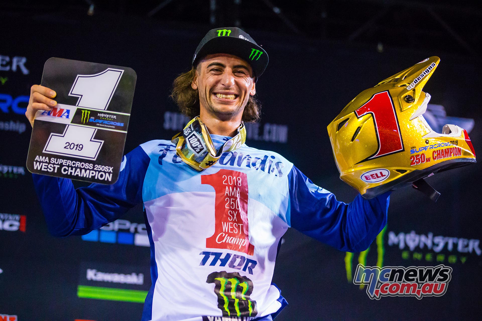 AMA Supercross FInal Ferrandis Podium JK SX Vegas