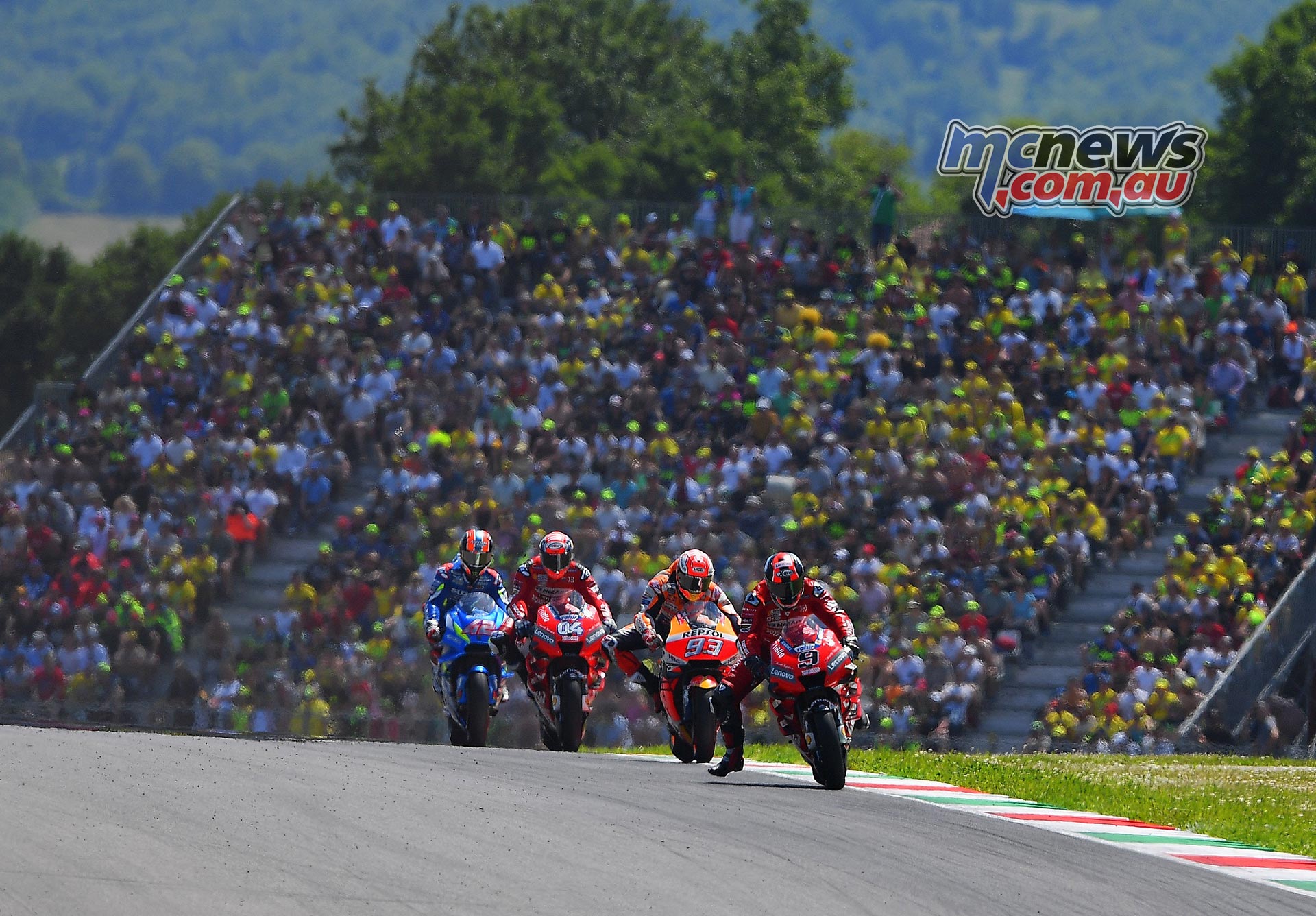 MotoGP Rnd Mugello Race Petrucci Marquez Dovizioso Rins Crowd MotoGP Rnd Mugello Race Petrucci Marquez Dovizioso Rins Crowd
