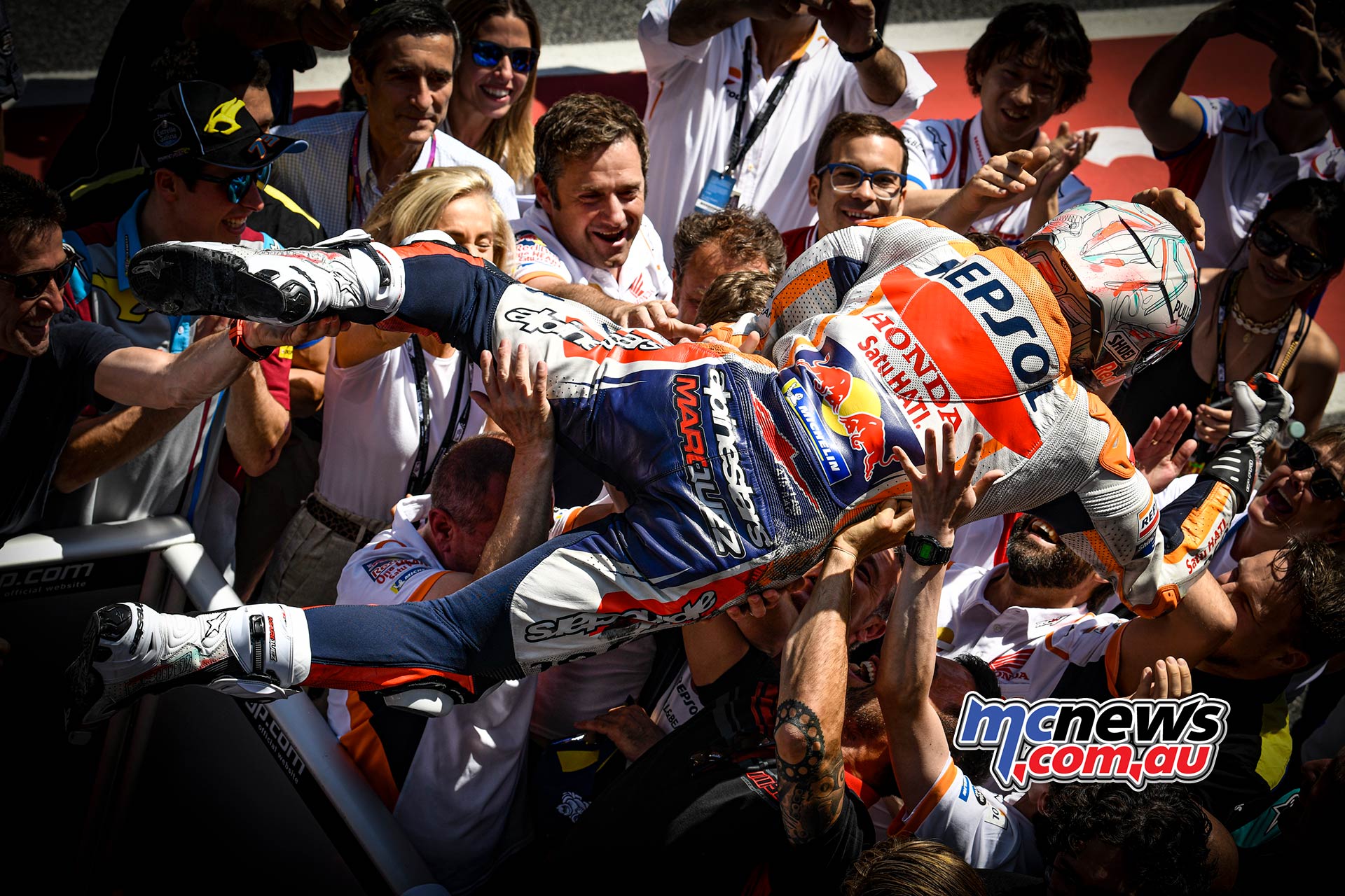 MotoGP Rnd Catalunya Marc Marquez Celebrate