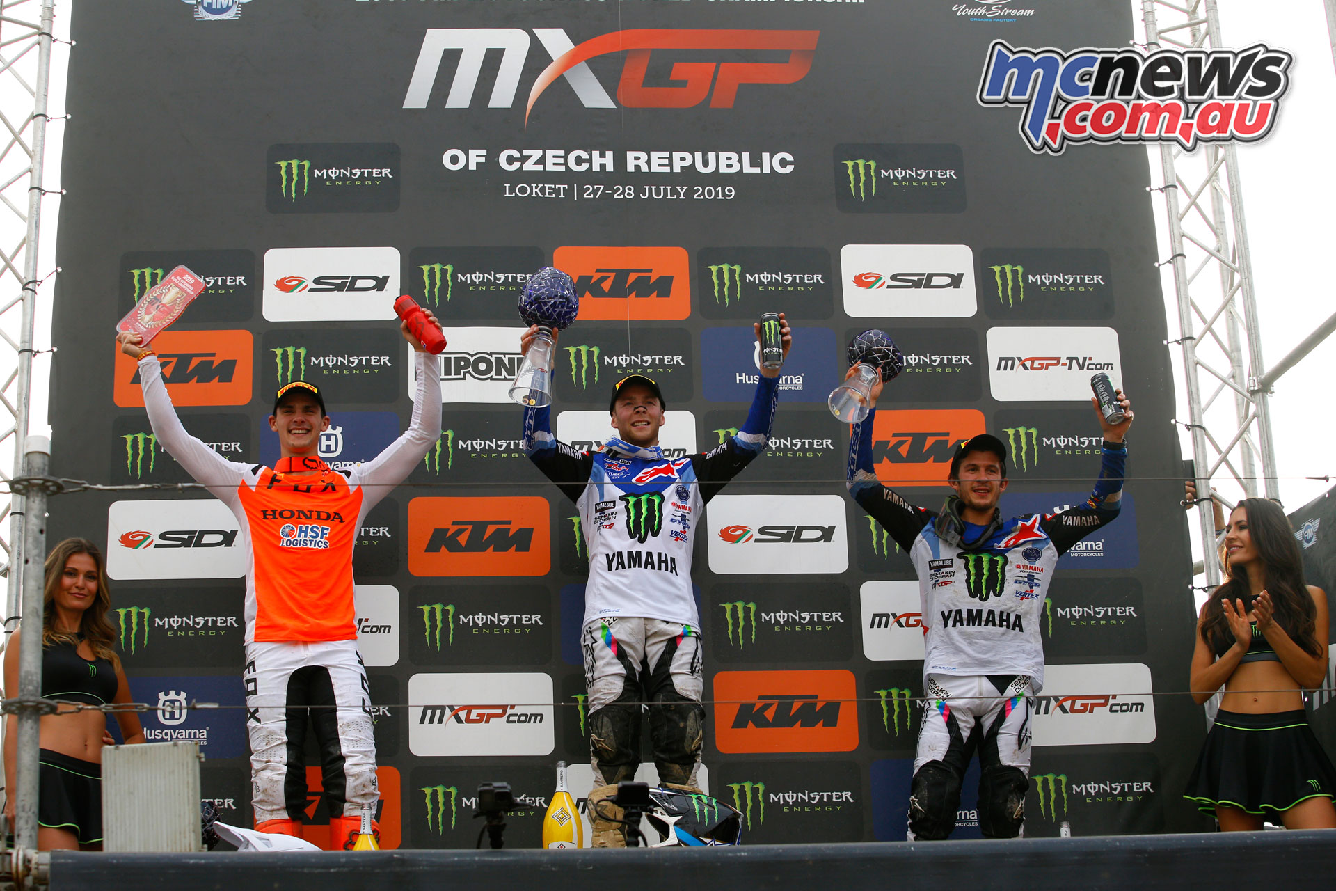 MXGP Rnd Czech Loket MX Gajser Febvre Seewer podium