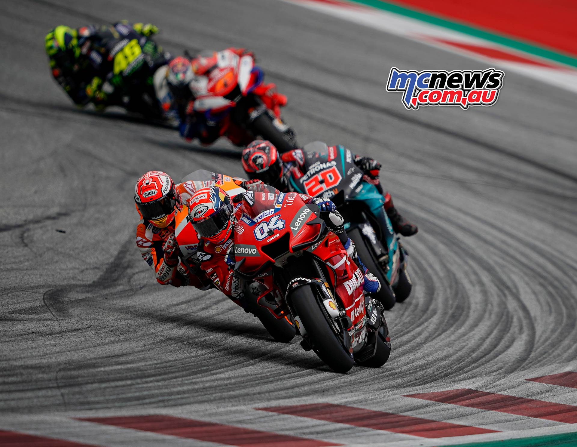 MotoGP Rnd RedBullRing Race Dovizioso Marquez Quartararo MotoGP Rnd RedBullRing Race Dovizioso Marquez Quartararo