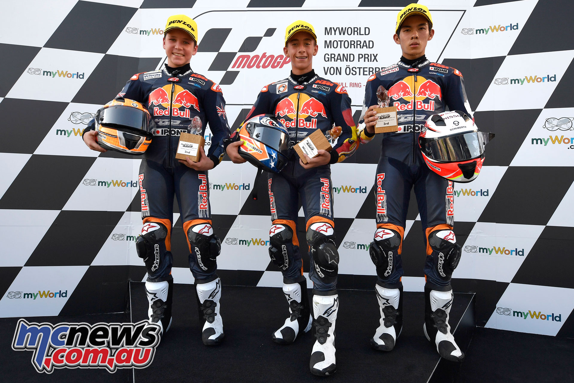 Red Bull Rookies Cup Rnd Austria Race Podium Red Bull Rookies Cup Rnd Austria Race Podium