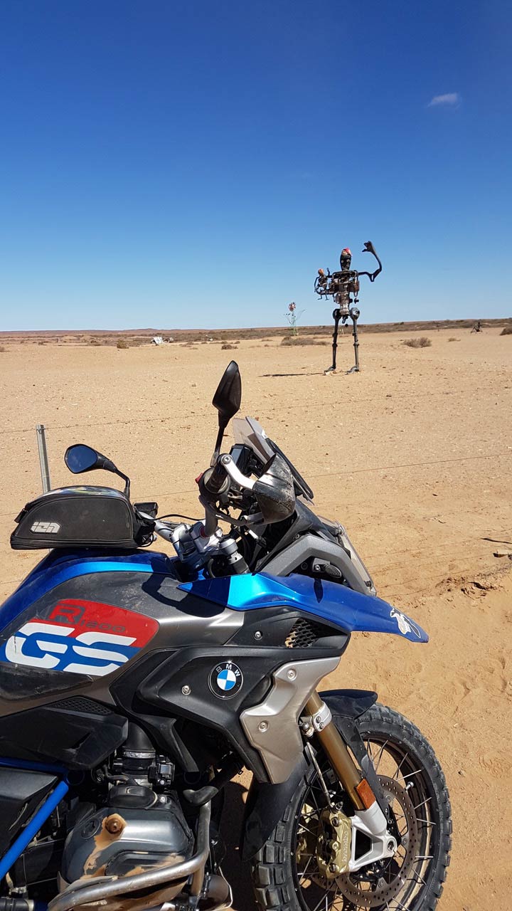 BMW GS Safari Enduro Shaun Terblanche Day Outback art at Plane Henge BMW GS Safari Enduro Shaun Terblanche Day Outback art at Plane Henge