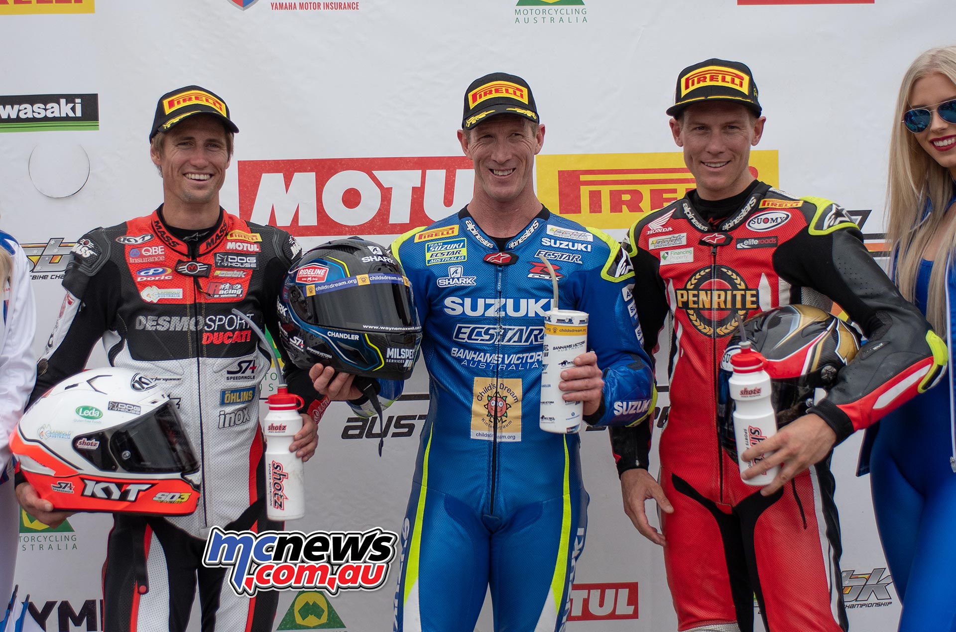 ASBK Rnd Winton RbMotoLens SBK R Parc Ferme Mike Jones Wayne Maxwell Troy Herfoss ASBK Rnd Winton RbMotoLens SBK R Parc Ferme Mike Jones Wayne Maxwell Troy Herfoss