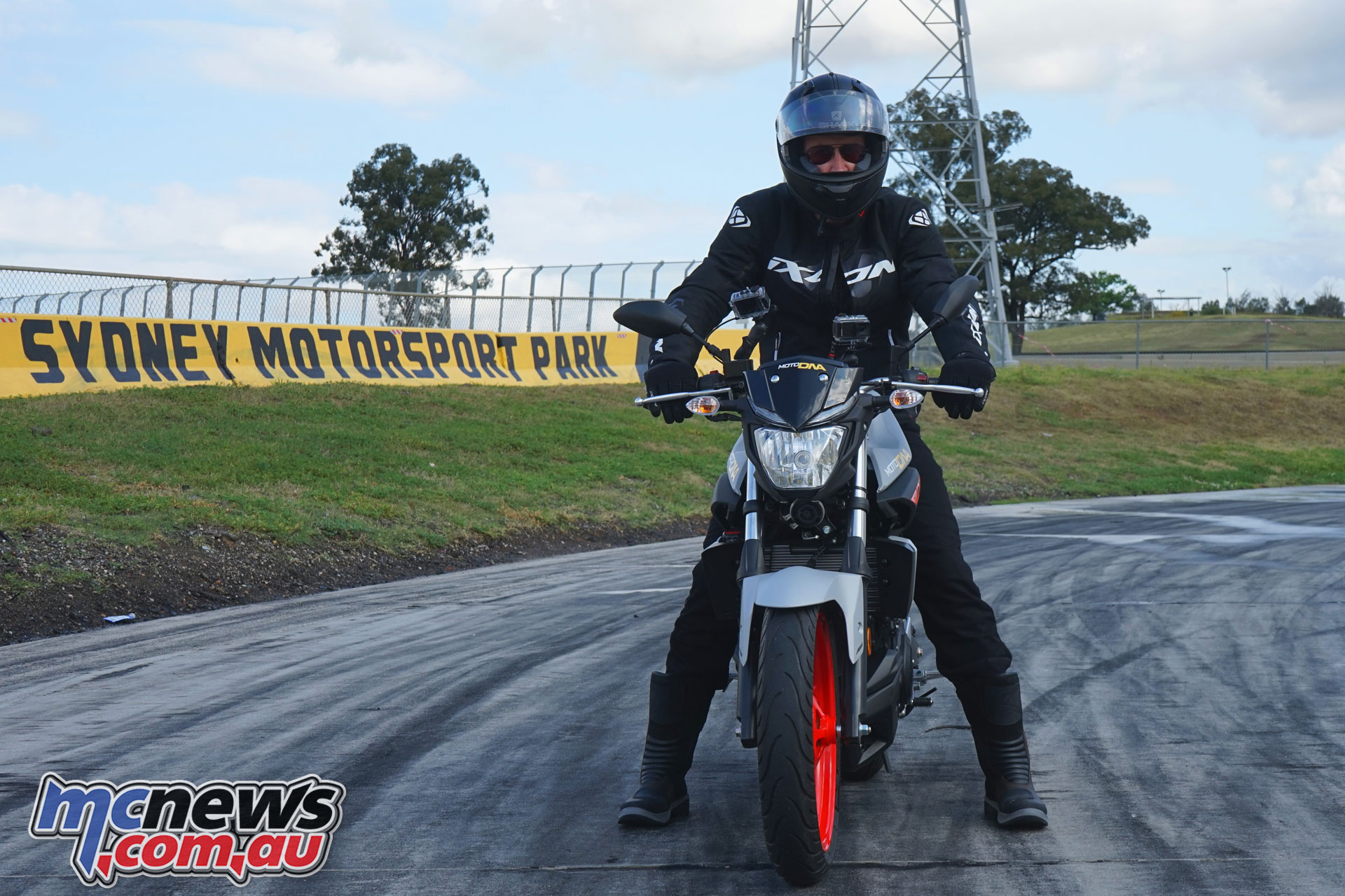 Tony Weber prepares to learn to ride Tony Weber prepares to learn to ride