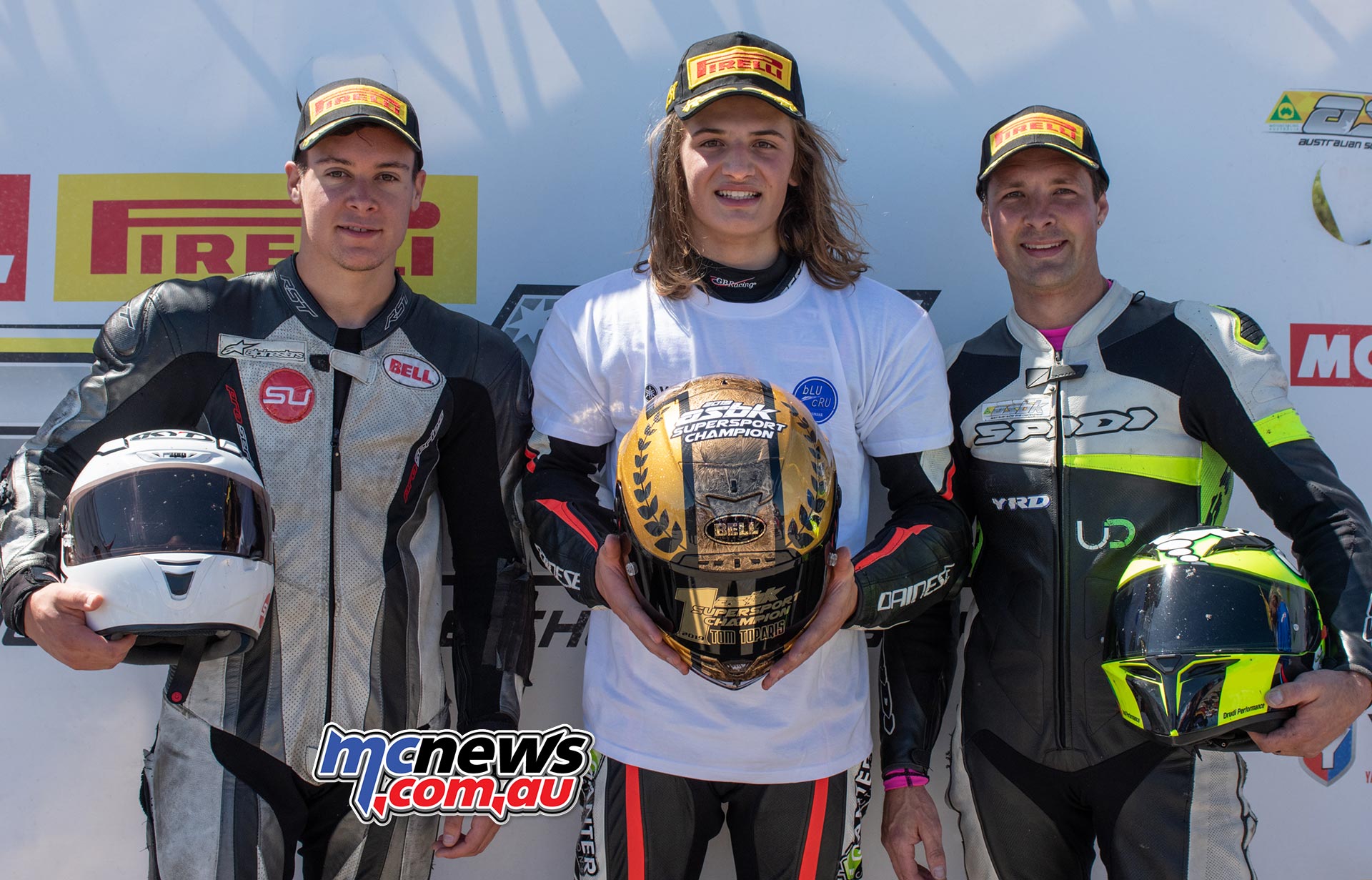 ASBK Rnd Phillip Island RbMotoLens SS R Parc Ferme Tom TOPARIS Podium ASBK Rnd Phillip Island RbMotoLens SS R Parc Ferme Tom TOPARIS Podium