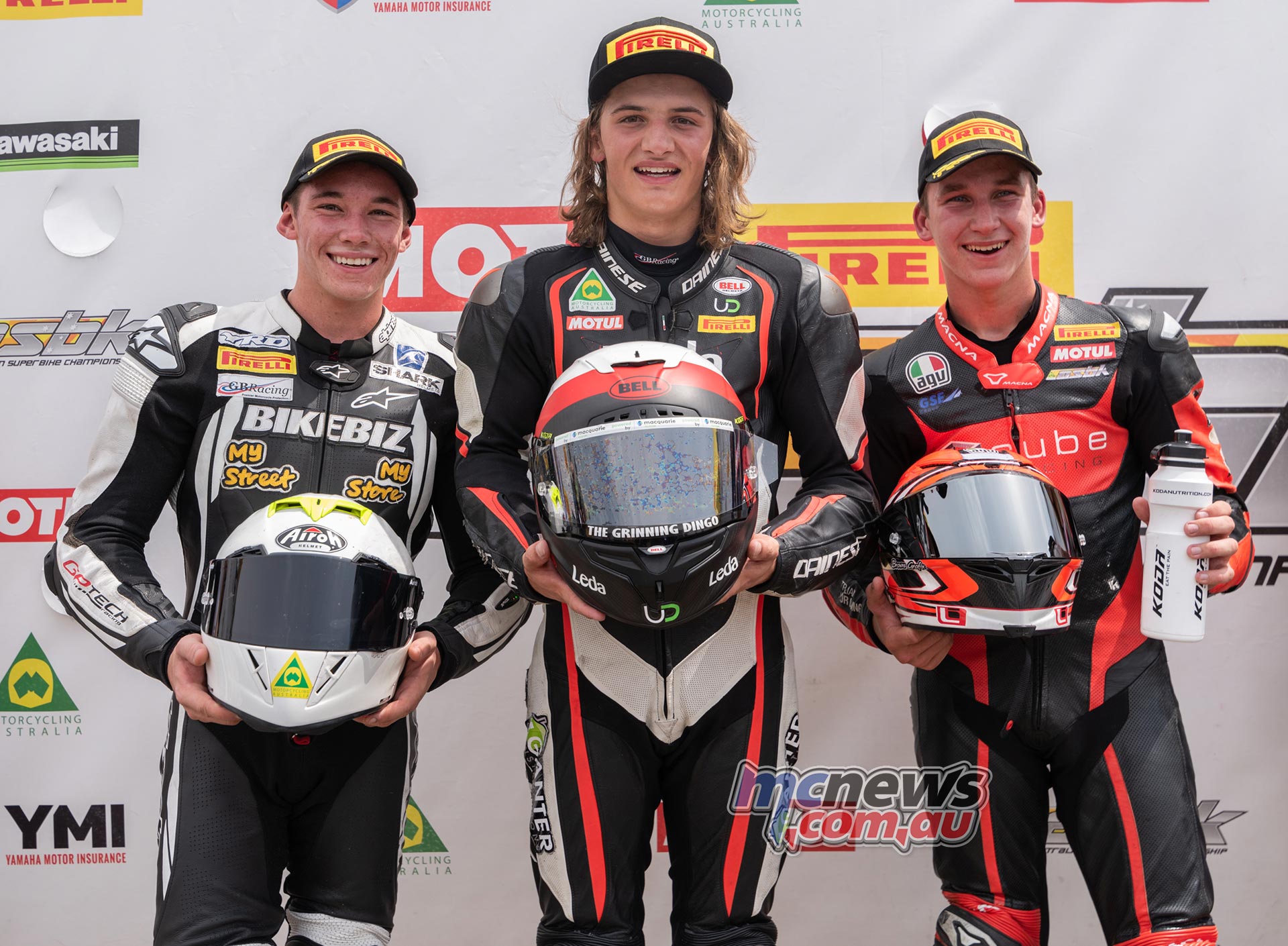 ASBK Rnd SMP RbMotoLens SS R Podium Toparis Edwards Bayliss ASBK Rnd SMP RbMotoLens SS R Podium Toparis Edwards Bayliss