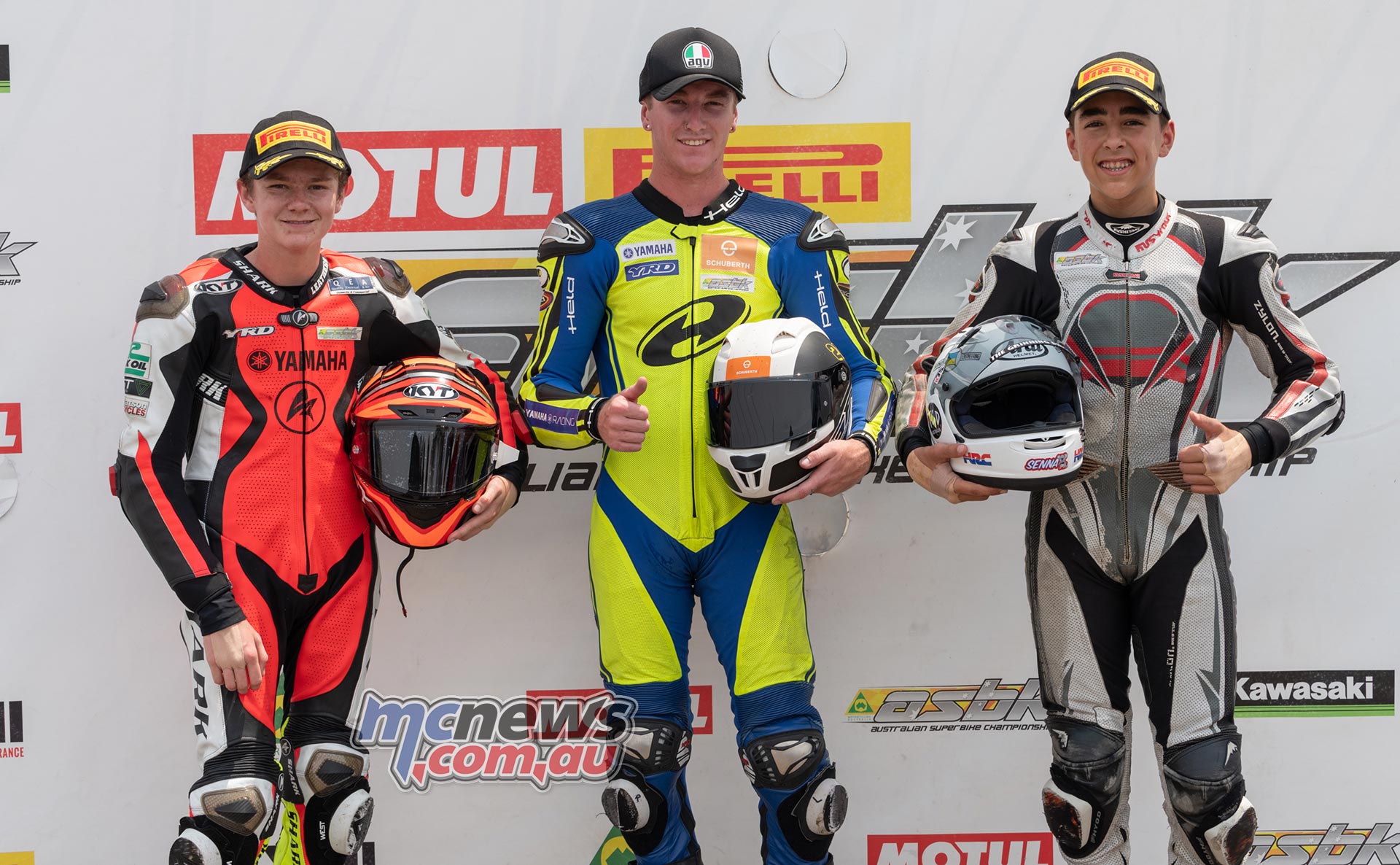 ASBK Rnd SMP RbMotoLens SS Q Podium Hunter Ford Max Stauffer Senna Agius ASBK Rnd SMP RbMotoLens SS Q Podium Hunter Ford Max Stauffer Senna Agius