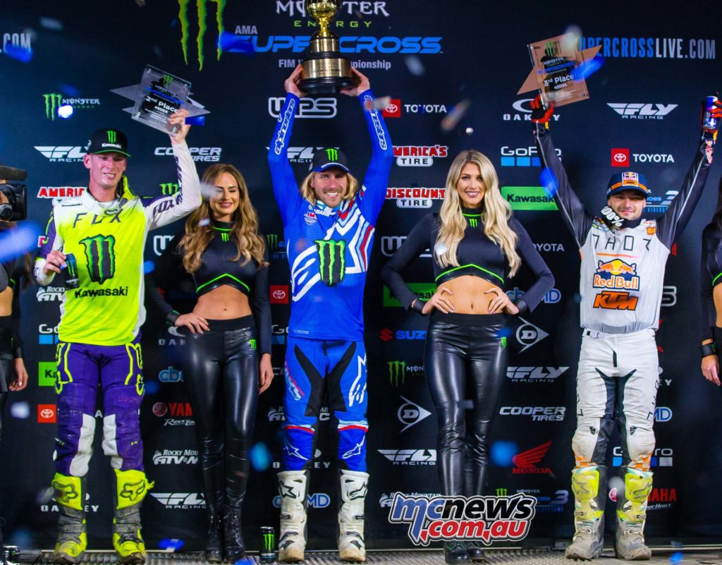 AMA SX Rnd A Podium Barcia Cianciarulo Webb SX Rd Kardy