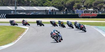 IIC Phillip Island RbMotoLens IC R Start Jed Metcher Leads