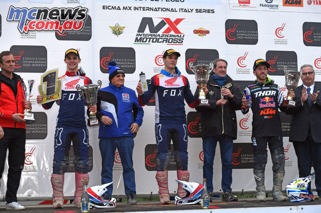 Italian Motocross Rnd Mantova Mitchell Evans Tim Gajser Antonio Cairoli