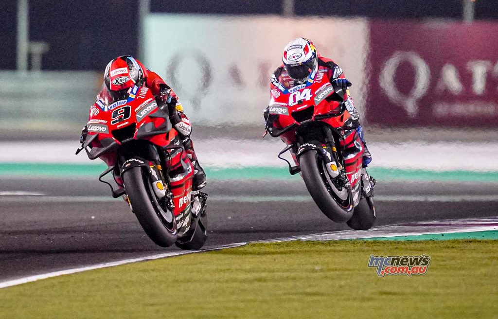 MotoGP QatarTest Day Dovizioso Petrucci Desmosedici Ducati