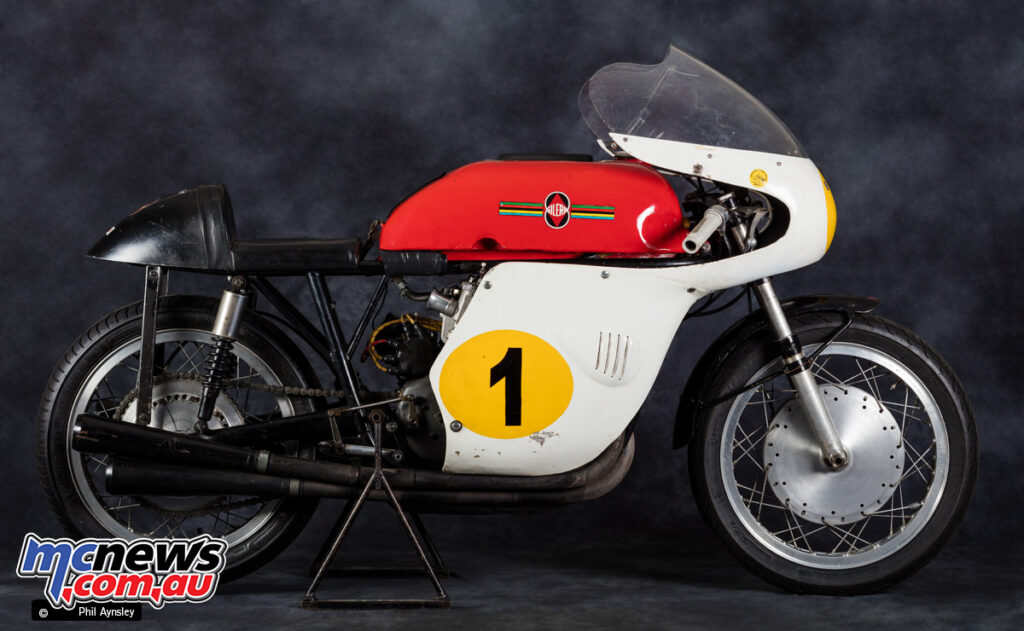 An original Gilera 500/4 racer