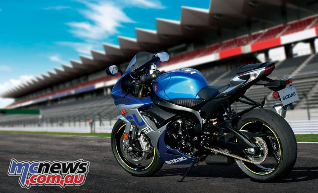 The 100th Anniversary Limited Edition GSX-R750 will be available for $17,490 Ride Away