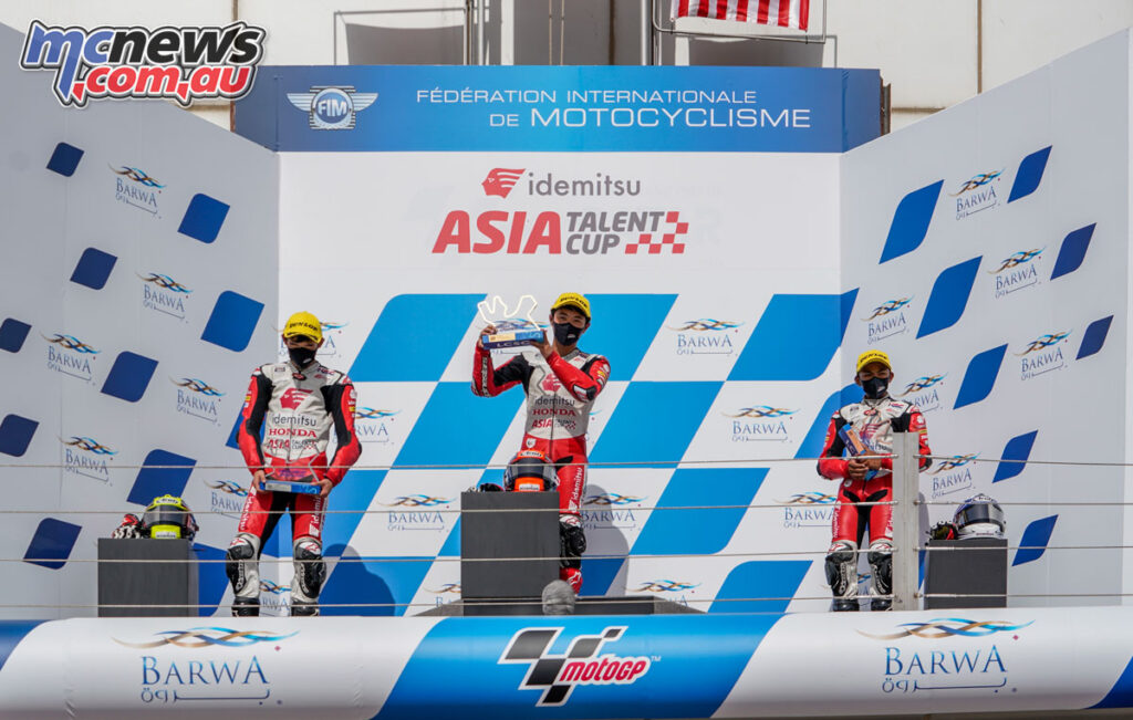 Race 2 podium - Asia Talent Cup 2021 - Losail Round 1