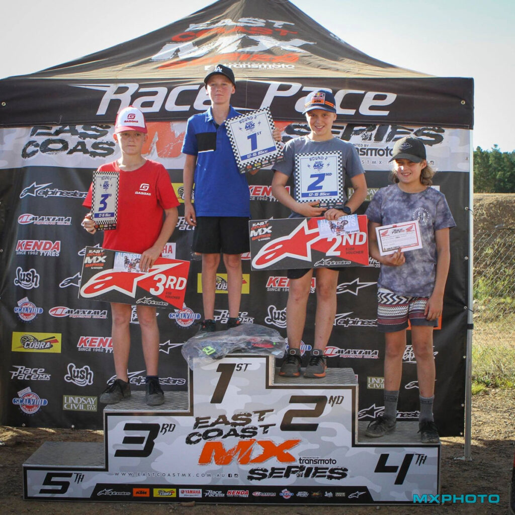 Junior round winners - 2021 East Coast MX Canberra - Image by MX Photo 