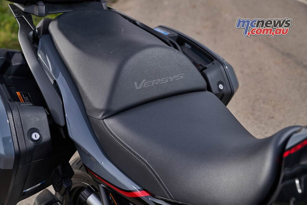 A wide, comfortable rider and pillion seat are suited to long distances