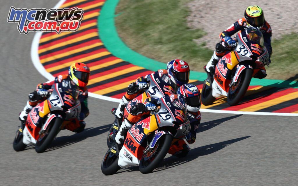 Harrison Voight took a PB of eighth in Race 2 at Sachsenring over the weekend, in the Red Bull Rookies Cup