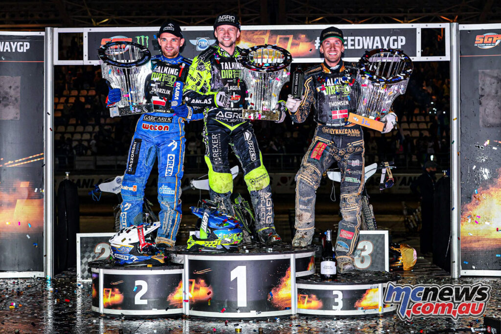 Artem Laguta tops the podium from Zmarzlik and Thomsen