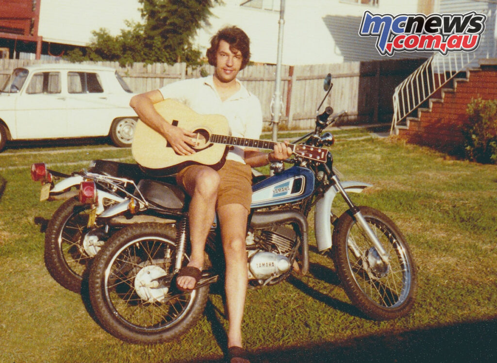 Elwyn Jordan in 1978 with his Yamaha