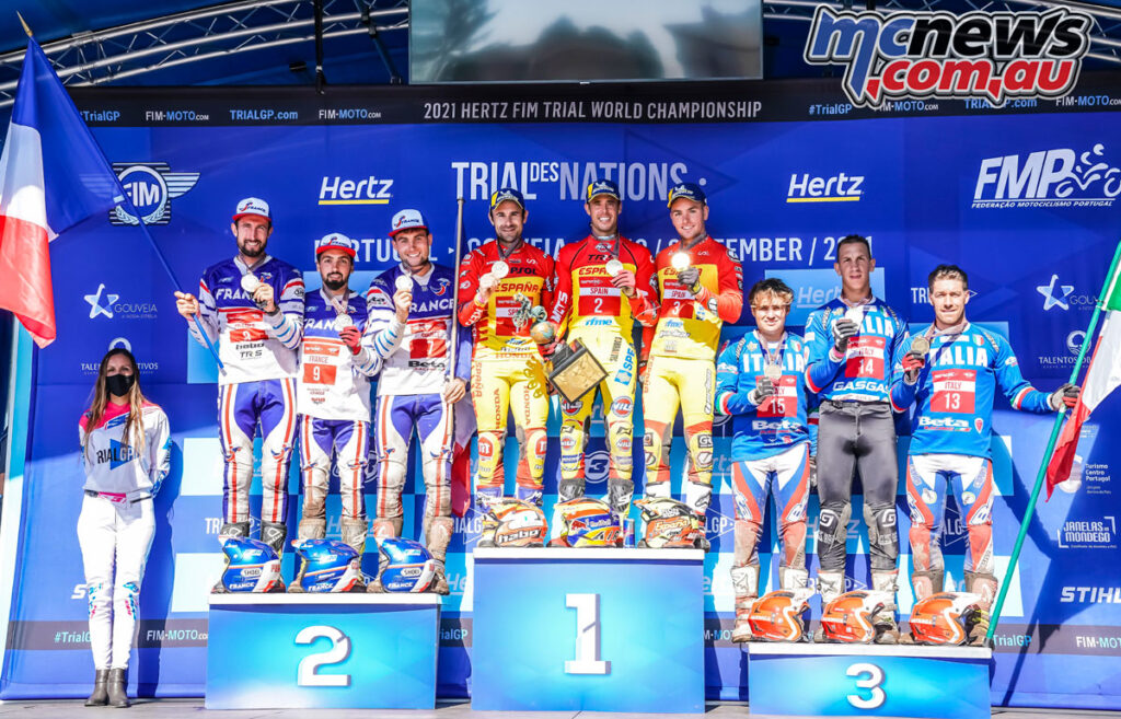 Spain's Bou, Raga and Busto won from France's Bincaz, Ferrer, Colari, with Italy's Grattarola, Tournour and Gandola third