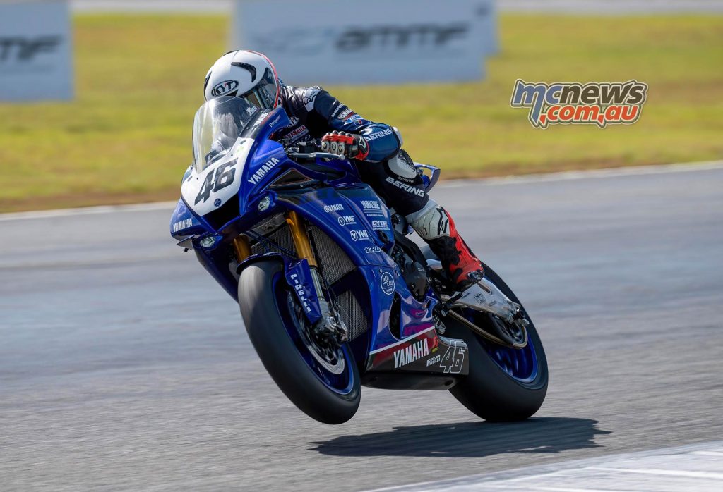 Mike Jones will take a 16-point lead over Bryan Staring into the third round of the 2022 Mi-Bike Motorcycle Insurance Australian Superbike Championship at Wakefield Park - Image RbMotoLens