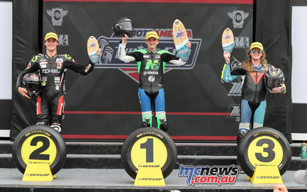 Blake Davis topped the Twins Cup Race 1 podium from