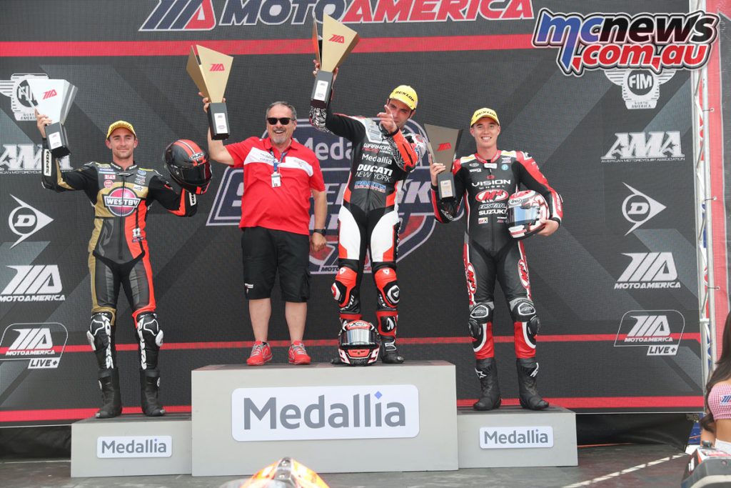 Danilo Petrucci topped the podium from Mathew Scholtz and Jake Lewis