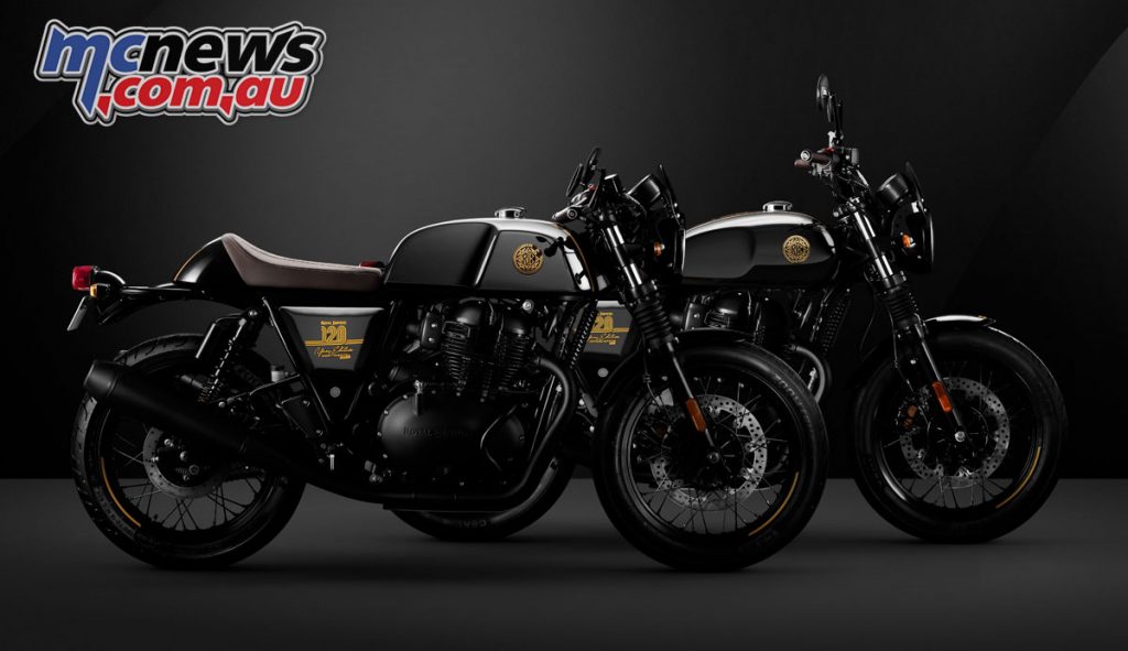 Royal Enfield 120th Anniversary Edition Continental GT 650 and Interceptor INT 650